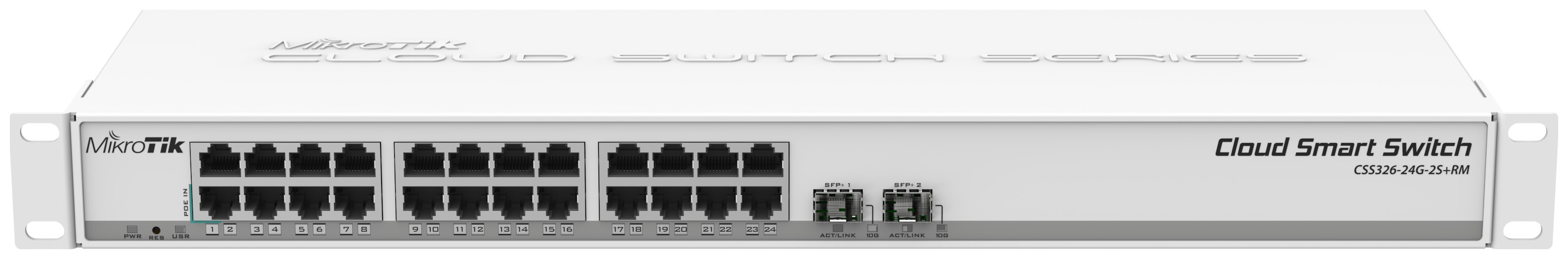 Resultado de imagen para MikroTik Cloud Smart Switch CSS326-24G-2S+RM