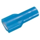 Flat plug sleeve fully insulated, 4.8mm x 0.8, blue