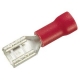 Flat plug sleeve insulated, 4.8mm x 0.8, red