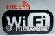 Advertising sign 'WiFi' 3D with exchangeable slogan at the top